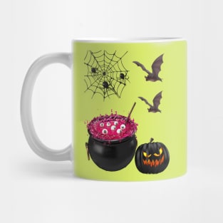 Halloween Black Spiders Evil Pumpkin Mug